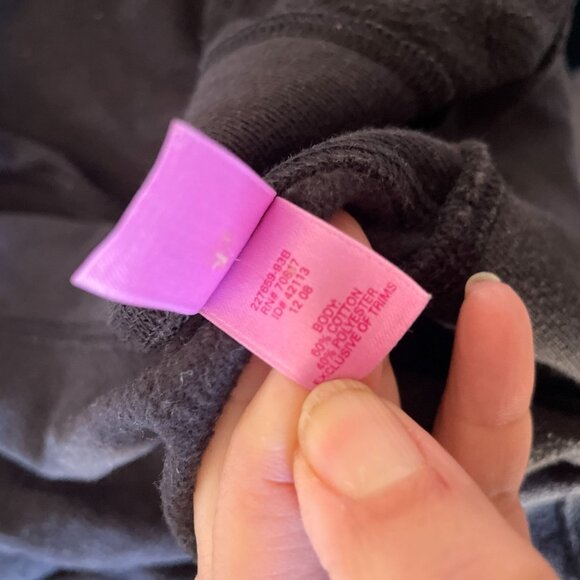 RARE Vintage VS PINK Black Full Zip Hoodie Watermelon Patch Y2K S - Picture 8 of 10